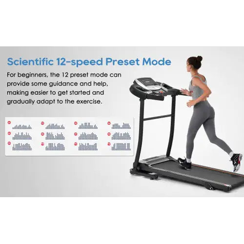 Home Folding Treadmill With Pulse Sensor