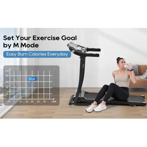 Home Folding Treadmill With Pulse Sensor